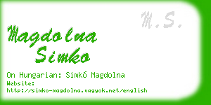 magdolna simko business card